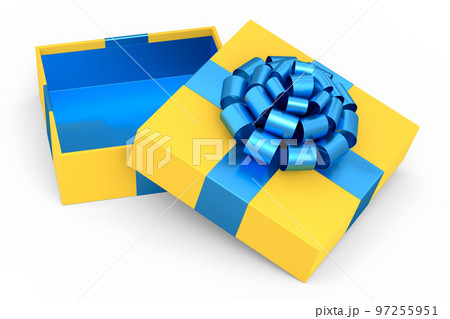 Gift boxes with ribbon and bow isolated on white background. greeting design Gift boxes with ribbon and bow isolated on white background. greeting design 97255951