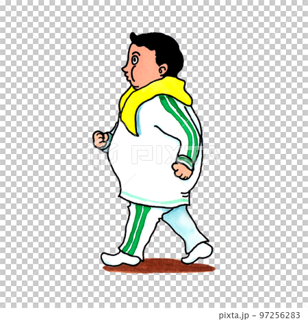 A man walking facing left 97256283