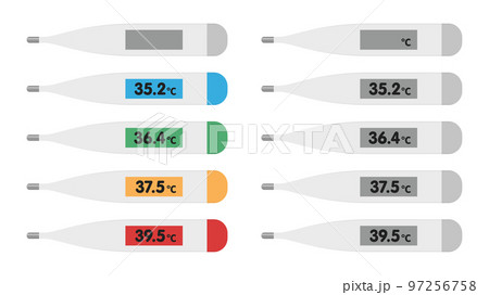 体温計のイラスト素材セット 97256758
