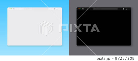 Web browser window template. Blank screen web browser in flat design. Vector illustration Web browser window template. Blank screen web browser in flat design. Vector illustration 97257309