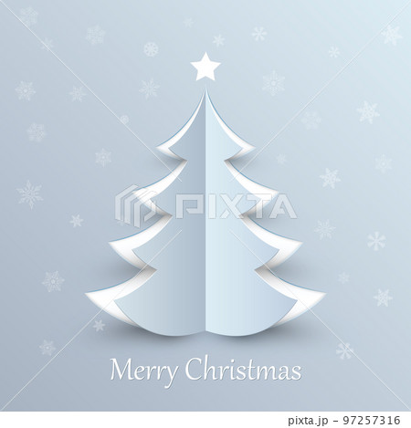 Christmas tree on light background. Design elements for holiday cards. Vector illustration Christmas tree on light background. Design elements for holiday cards. Vector illustration 97257316
