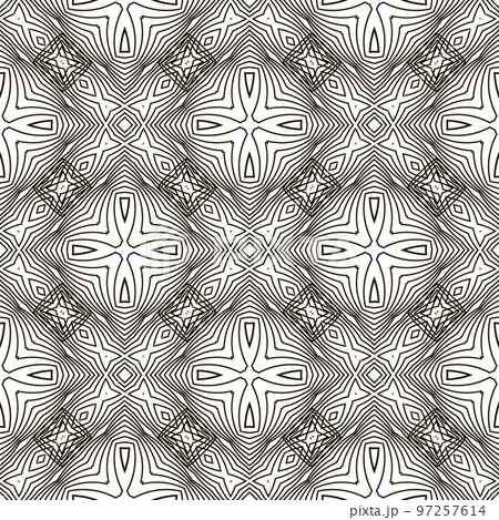 Line Icon Seamless Pattern Isolated on White Background 97257614