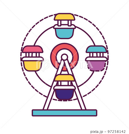 Isolated ferris amusement park icon Vector Isolated ferris amusement park icon Vector 97258142