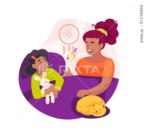 Sleeping regime isolated cartoon vector illustration. Sleeping regime isolated cartoon vector illustration. 97258804