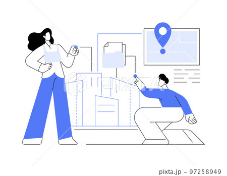 Building information modeling abstract concept vector illustration. 97258949