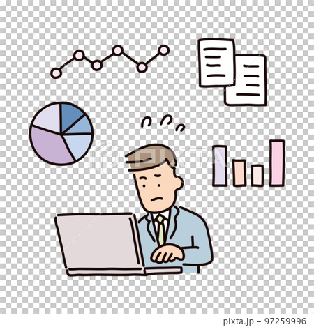 ビジネス_人物_男性_スーツ_売上目標達成を目指してがんばる 97259996