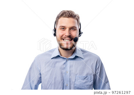Male consultant in headset 97261297