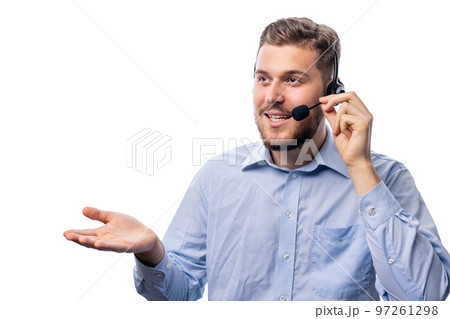 Male consultant in headset 97261298