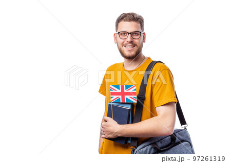 Student with flag 97261319