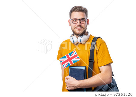 Man in t-shirt with British flag 97261320