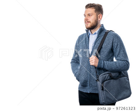 Male with laptop bag 97261323