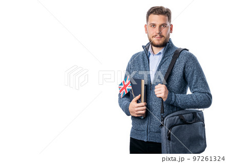 Man with British flag 97261324