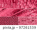 Creative collage in trendy viva magenta color. 97261539