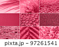 Creative collage in trendy viva magenta color. 97261541