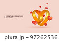 3d Vector Wedding Rings. Vector illustration 97262536