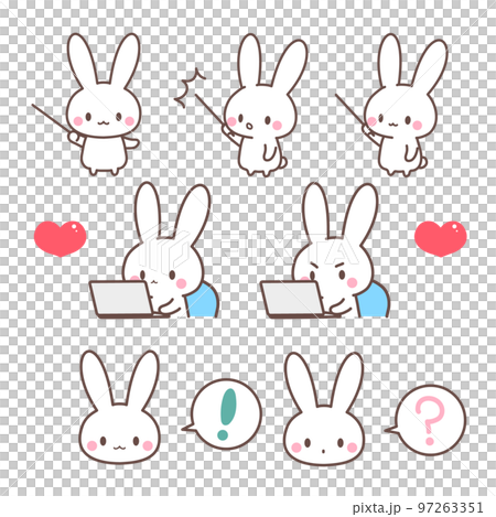 很多可愛的小白兔表情,電腦,帶指點桿的講解,老師,講師,商務圖標集 很多可愛的小白兔表情,電腦,帶指點桿的講解,老師,講師,商務圖標集 97263351