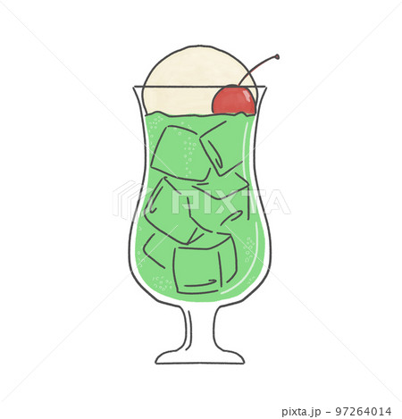 さくらんぼの乗ったクリームソーダ 97264014