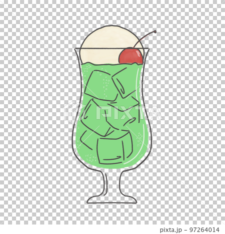 さくらんぼの乗ったクリームソーダ 97264014