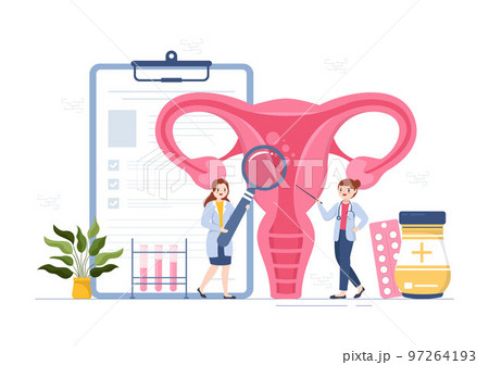 Fertility Clinic on Infertility Treatment for Couples and Handles in Vitro Fertilization Programs in Flat Cartoon Hand Drawn Templates Illustration 97264193