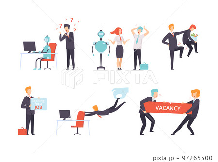 People Character Searching for Job and Get Fired Vector Set People Character Searching for Job and Get Fired Vector Set 97265500