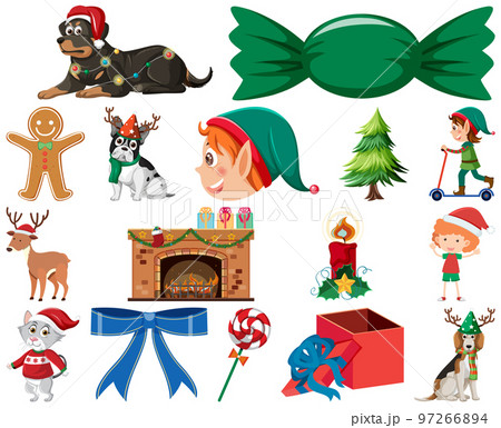 Christmas characters and elements set 97266894