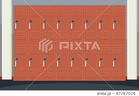Front of lockers background 97267026