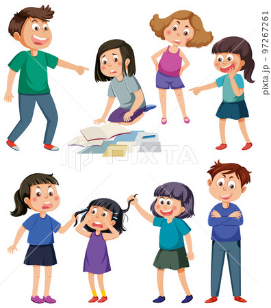 Bullying kids character collection 97267261
