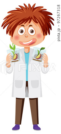 A boy wearing lab coat 97267318
