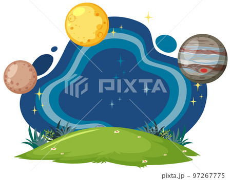 Planets in the space background template Planets in the space background template 97267775