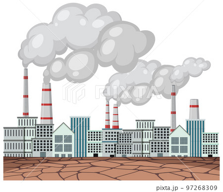 Factory releasing toxic gas 97268309