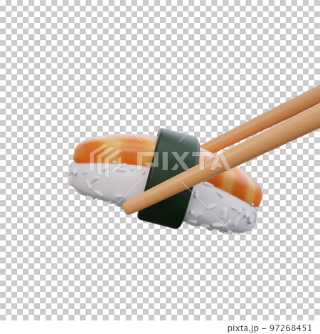 3d illustration of asian food sushi 3d illustration of asian food sushi 97268451