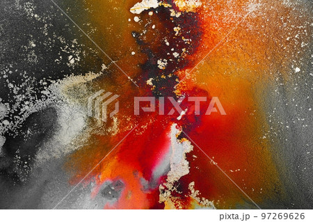 Burning abstract background from marble ink art of exquisite original painting Burning abstract background from marble ink art of exquisite original painting 97269626