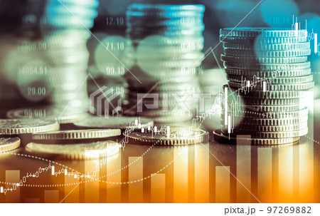 Finance and money technology background concept of business prosperity and asset 97269882