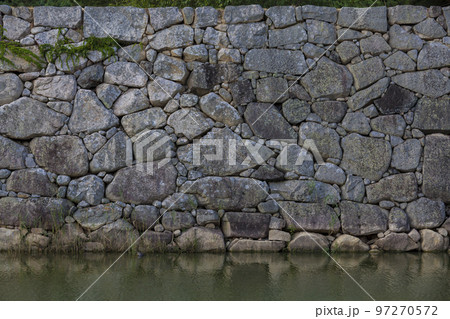 城跡 萩城跡 堀 水面 萩市 萩城 石垣 堀 山口県 日本 アジア 城跡 萩城跡 堀 水面 萩市 萩城 石垣 堀 山口県 日本 アジア 97270572