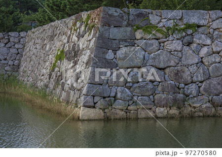城跡 萩城跡 堀 水面 萩市 萩城 石垣 堀 山口県 日本 アジア 城跡 萩城跡 堀 水面 萩市 萩城 石垣 堀 山口県 日本 アジア 97270580
