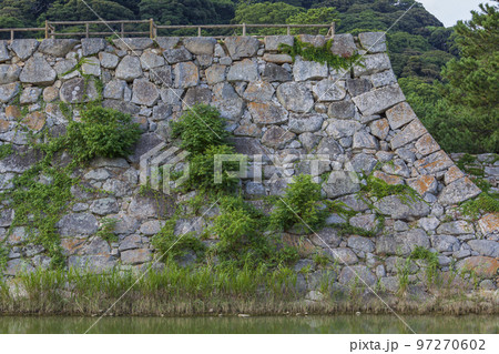 城跡 萩城跡 堀 水面 萩市 萩城 石垣 堀 山口県 日本 アジア 城跡 萩城跡 堀 水面 萩市 萩城 石垣 堀 山口県 日本 アジア 97270602