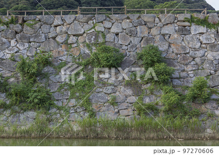 城跡 萩城跡 堀 水面 萩市 萩城 石垣 堀 山口県 日本 アジア 城跡 萩城跡 堀 水面 萩市 萩城 石垣 堀 山口県 日本 アジア 97270606