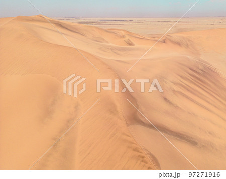 Namibia Desert. Aerial View Sand Dunes near Walvis Bay and Swakopmund. Skeleton Coast. Namibia. Africa. Namibia Desert. Aerial View Sand Dunes near Walvis Bay and Swakopmund. Skeleton Coast. Namibia. Africa. 97271916