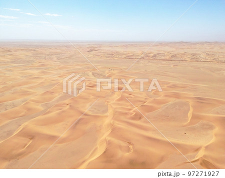 Namibia Desert. Aerial View Sand Dunes near Walvis Bay and Swakopmund. Skeleton Coast. Namibia. Africa. 97271927