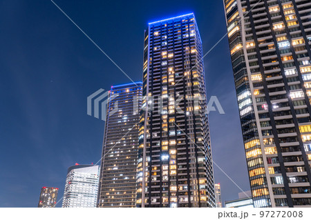 《東京都》東京タワーマンションの夜景・晴海エリア 97272008