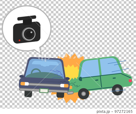 Illustration of a car with a drive recorder causing a collision Part 2 Illustration of a car with a drive recorder causing a collision Part 2 97272165