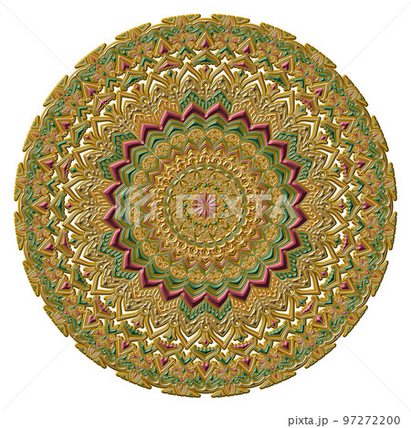 マンダラアート(宝飾品風、幾何学模様、おしゃれ) 97272200