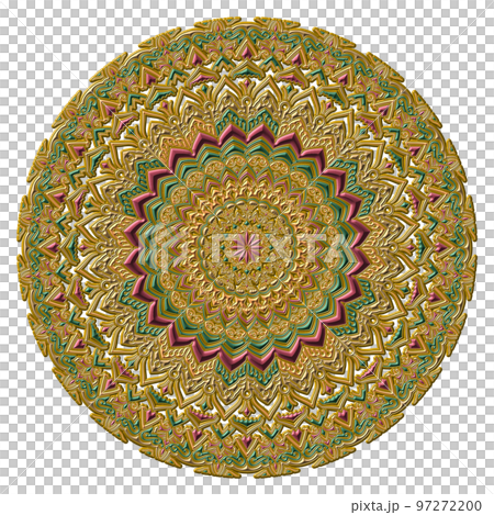 マンダラアート(宝飾品風、幾何学模様、おしゃれ) 97272200