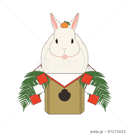 うさぎの鏡餅(卯年 素材) うさぎの鏡餅(卯年 素材) 97273023