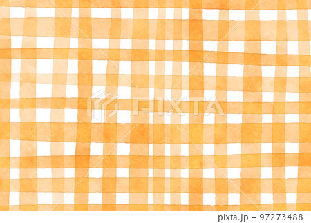 背景素材_水彩チェック_オレンジ 97273488