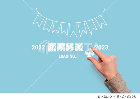 loading panel from the old to the new year 2023. 97273556