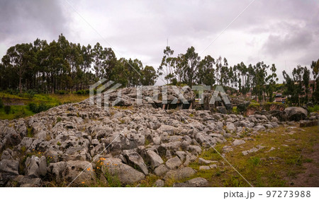 View to ruins of Qenqo or Kenko archaeological site at Cuzco, Peru View to ruins of Qenqo or Kenko archaeological site at Cuzco, Peru 97273988