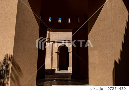 Nizwa city walls. Traditional medieval architecture in Nizwa, Oman.  97274420