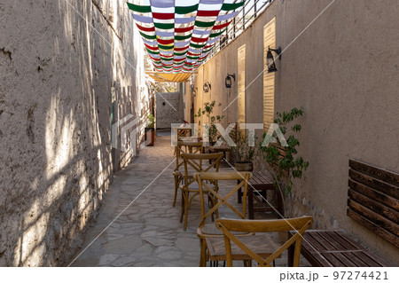 Nizwa city walls. Traditional medieval architecture in Nizwa, Oman.  97274421