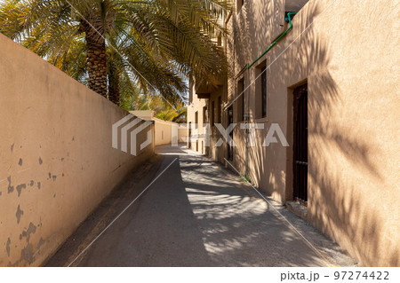 Nizwa city walls. Traditional medieval architecture in Nizwa, Oman.  97274422